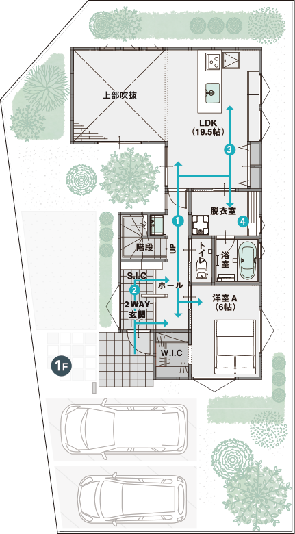 間取り図 1F